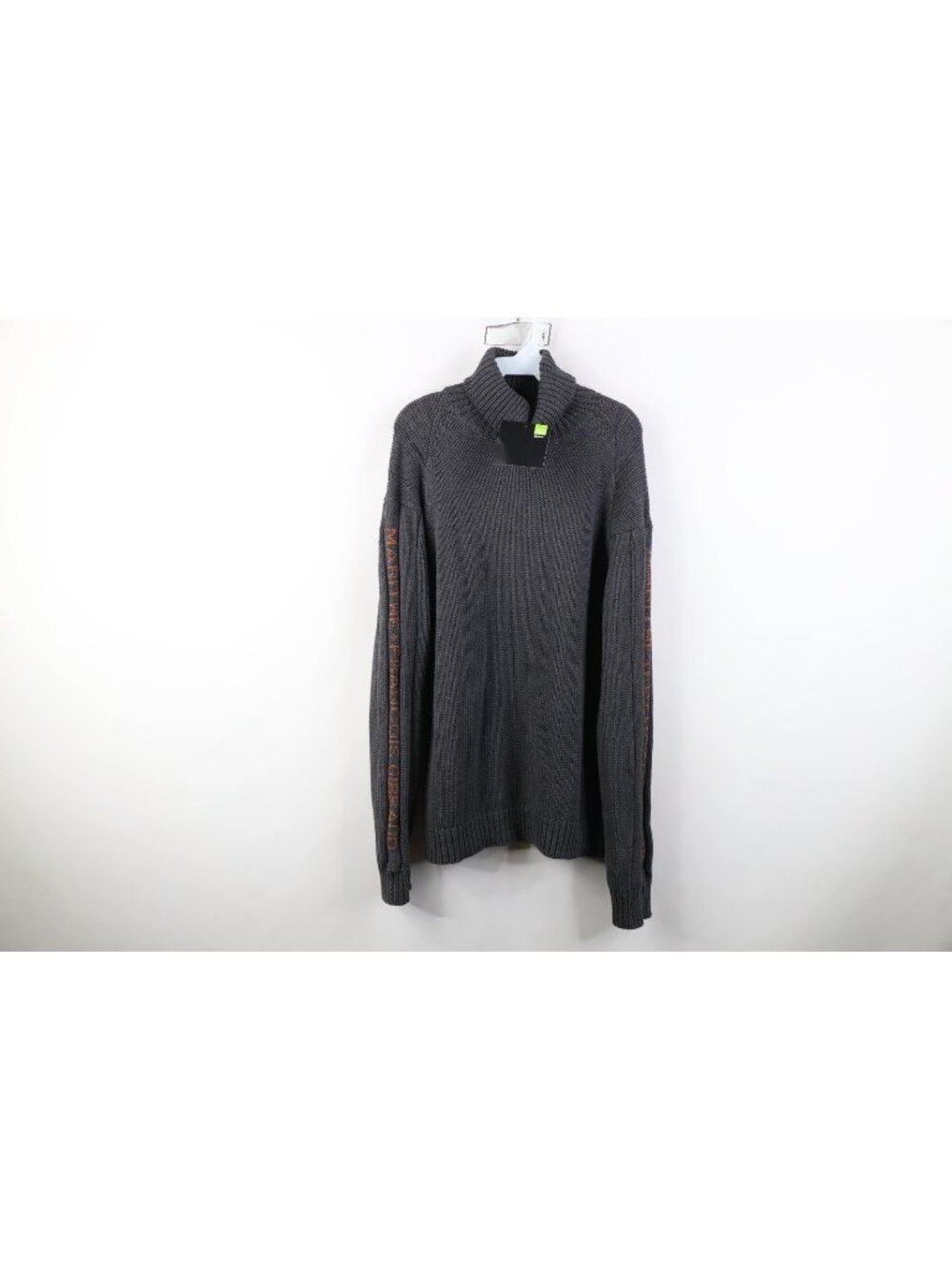 Deadstock Vtg 90s Marithe Francois Girbaud Mens Medium Turtleneck Sweater Gray